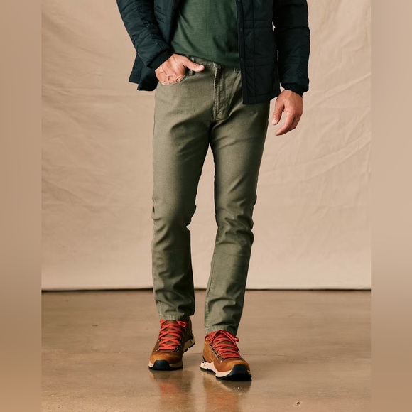 NWT Huckberry Proof Rover Pant Slim in Olive 33 x 30 MSRP $118
